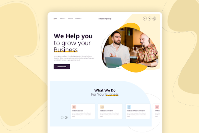 A growth agency landing page